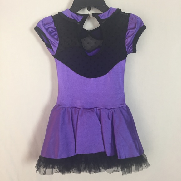 Curtain Call Purple Black Dance Costume Size CSM - Picture 6 of 8